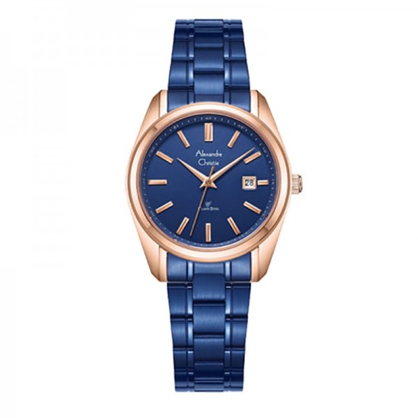 Alexandre Christie AC 8660 Rosegold Blue Lady LDBURBU